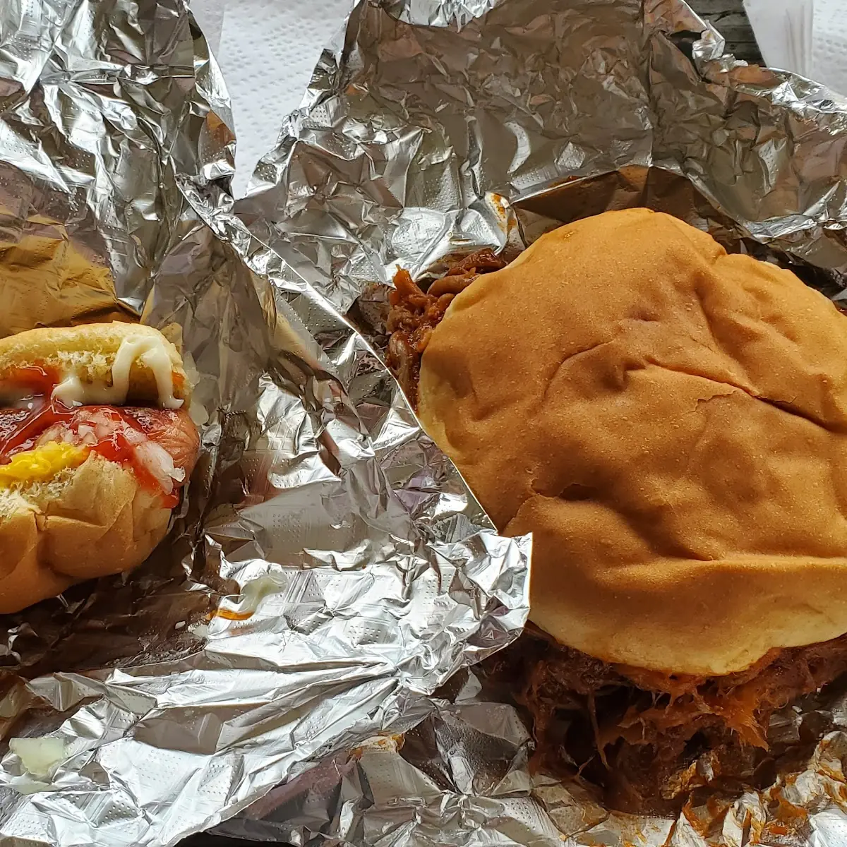 BBQ Sandwich and Hot Dog
