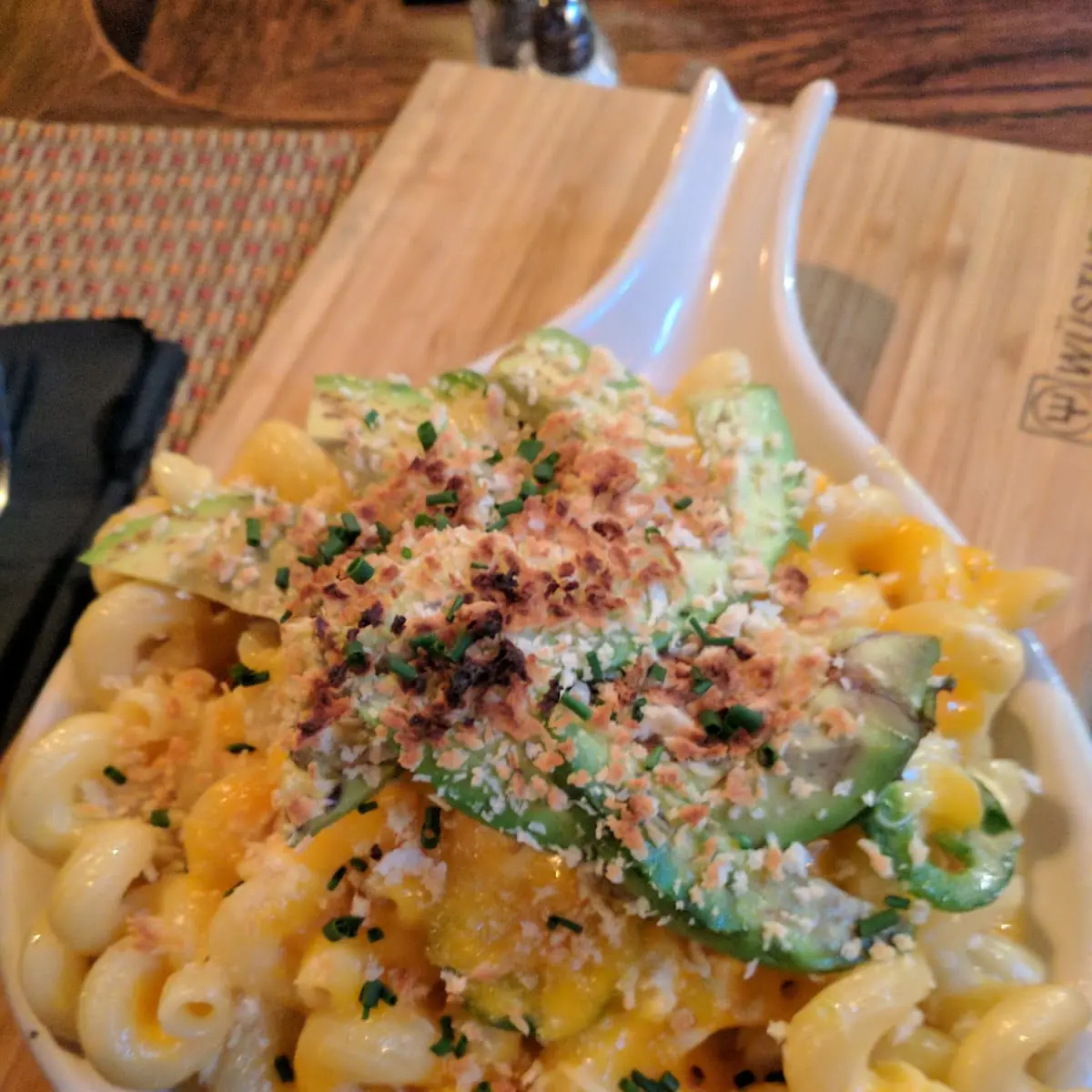 Crab Mac and Cheese with Avocado