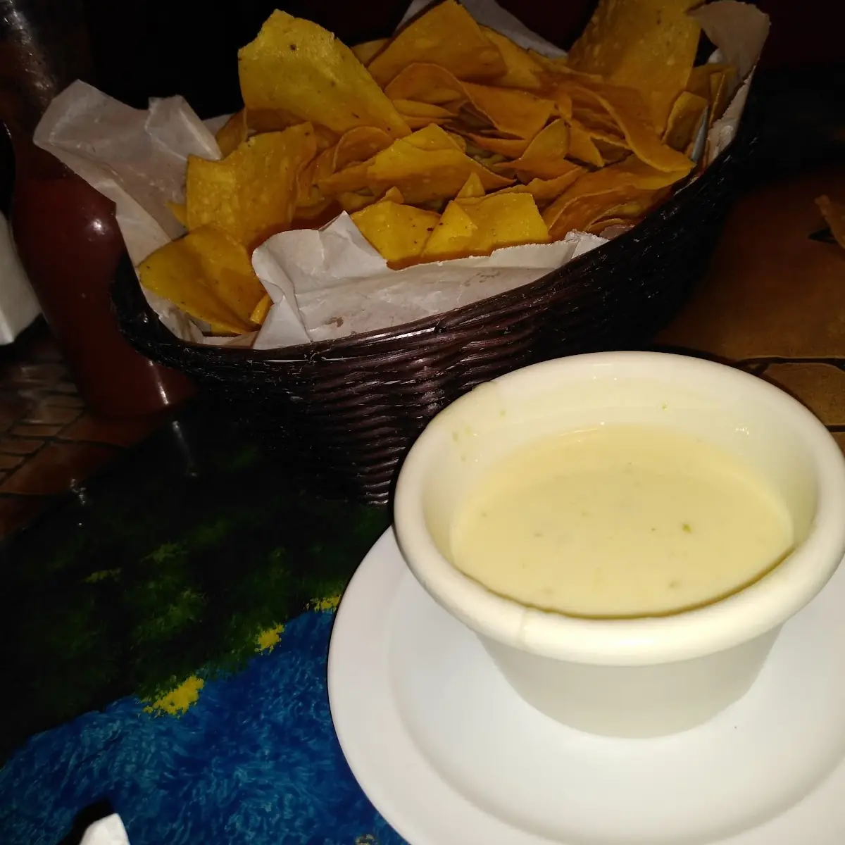 White Queso Dip with Tortilla Chips