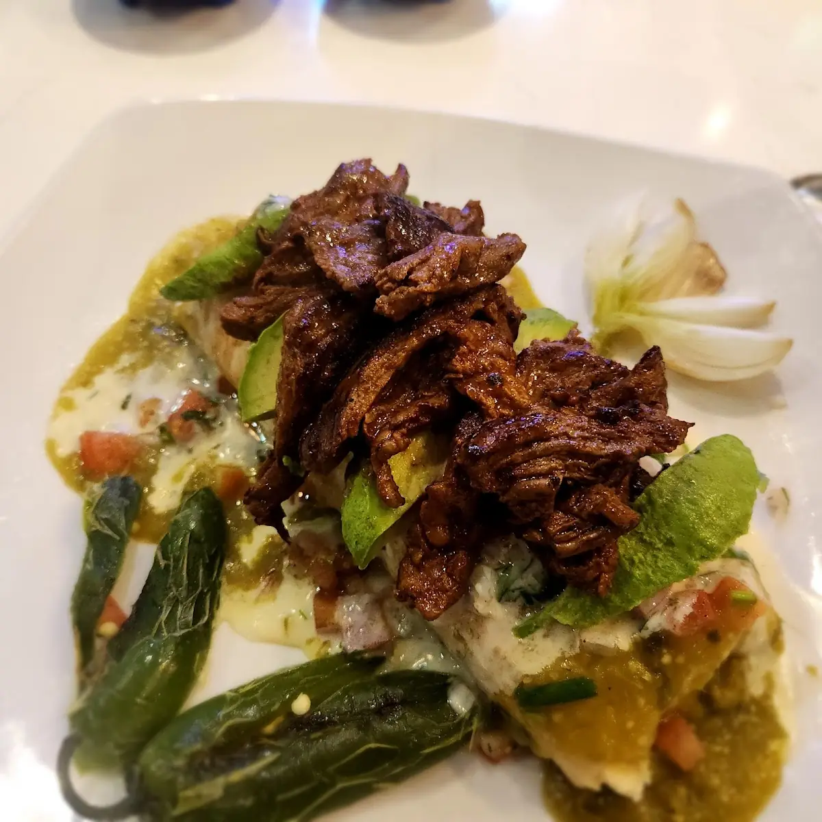 Chilaquiles Verdes Steak