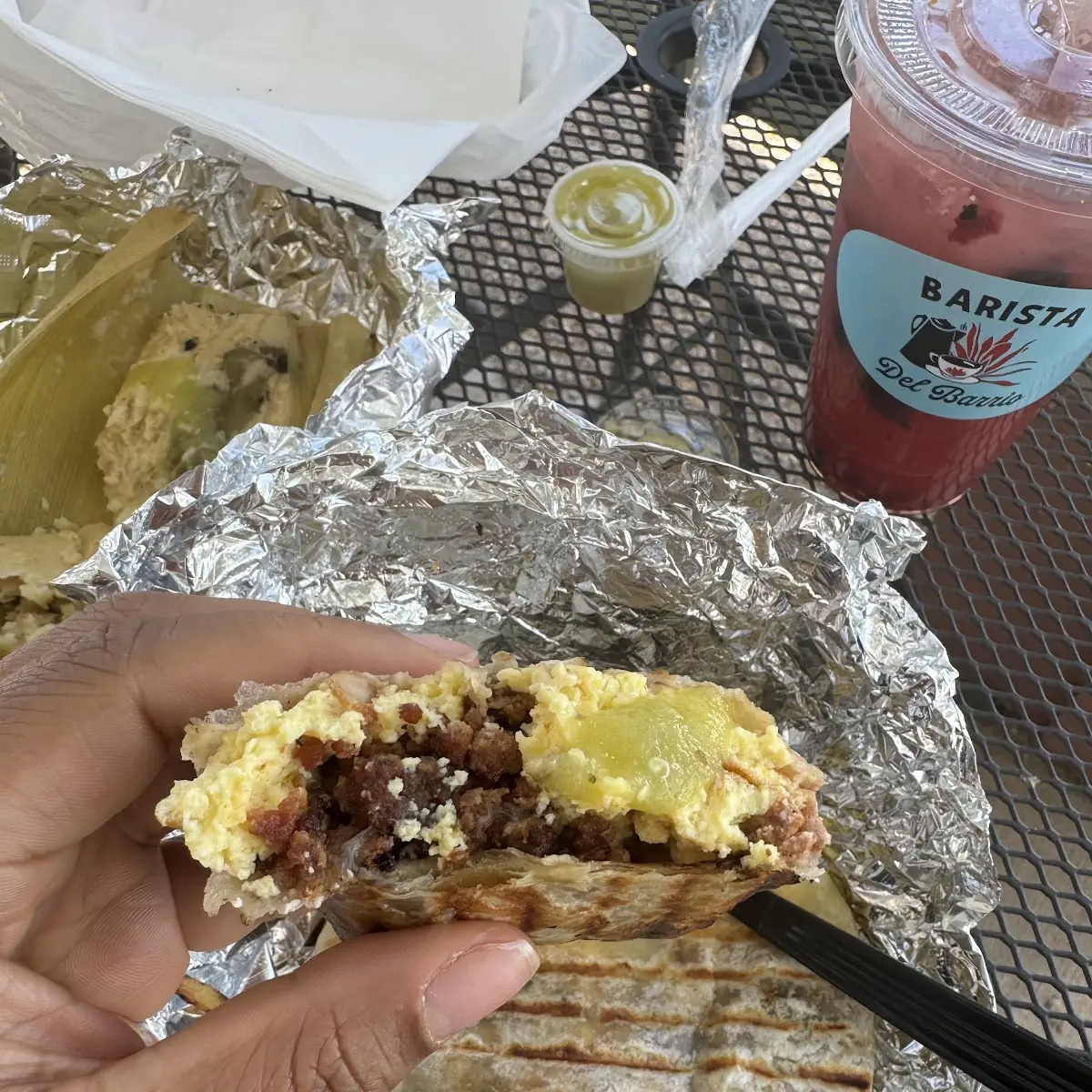Burrito with Green Sauce