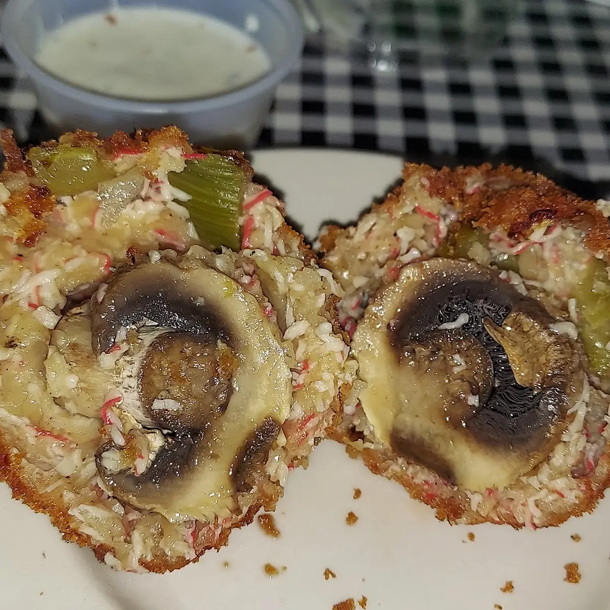 Seafood Stuffed Mushrooms