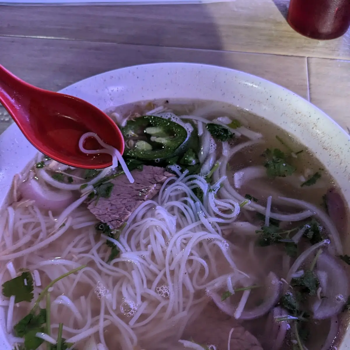 Noodle Soup Served with Bean Sprouts