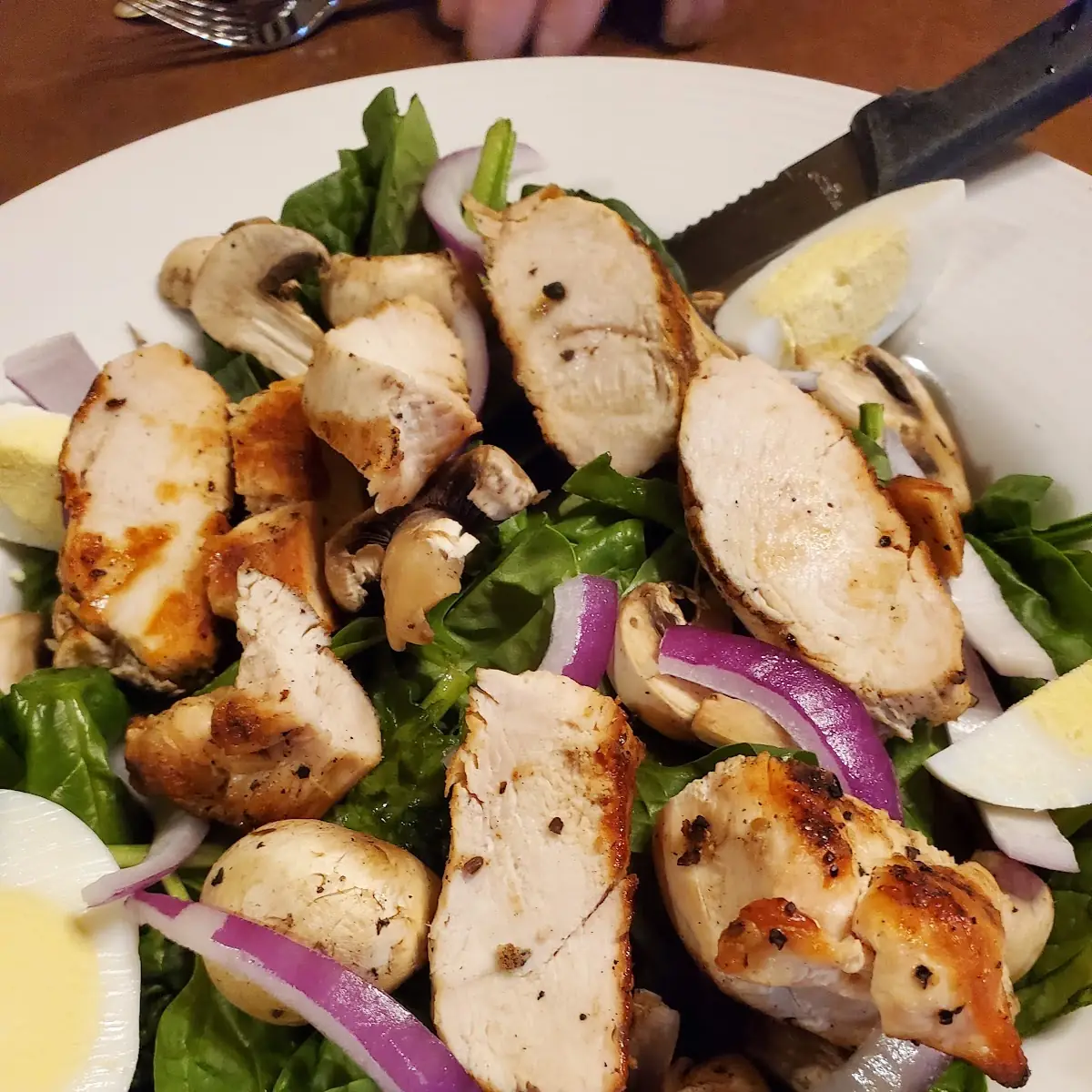 Spinach Salad w Grilled Chicken