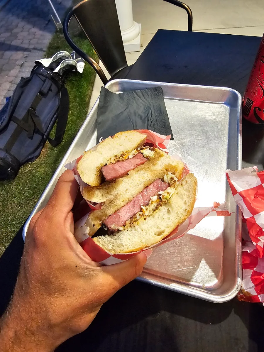 Bacon Slab Pastrami Sandwich