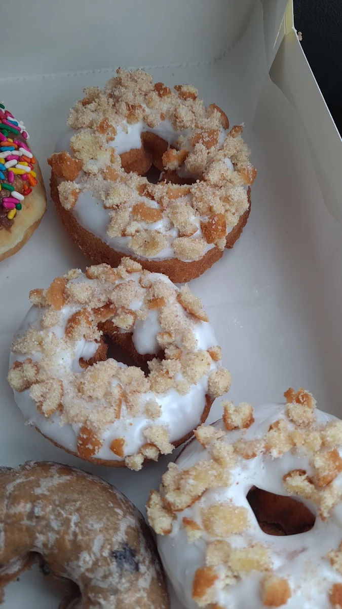 Donut with Oreo Cookie Crumbles and Cinnamon Sugar Donut