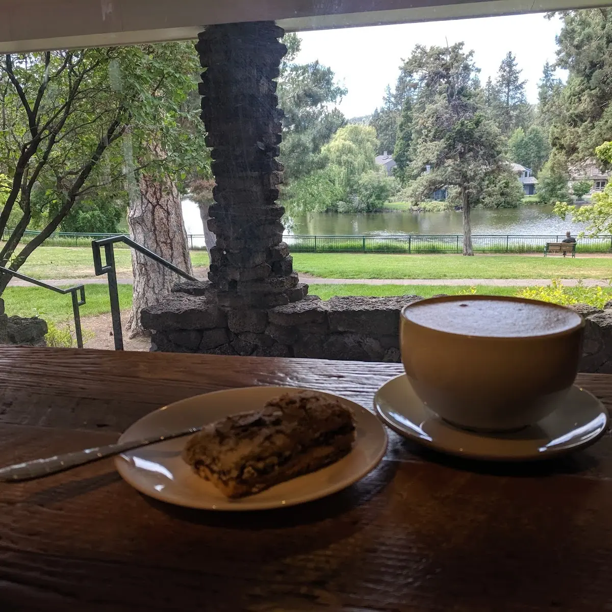 House Made Chai Latte and Blueberry Crumb Cake