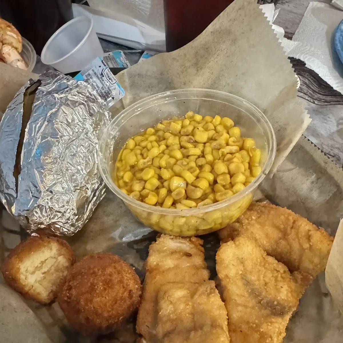 Corn and Baked Potato