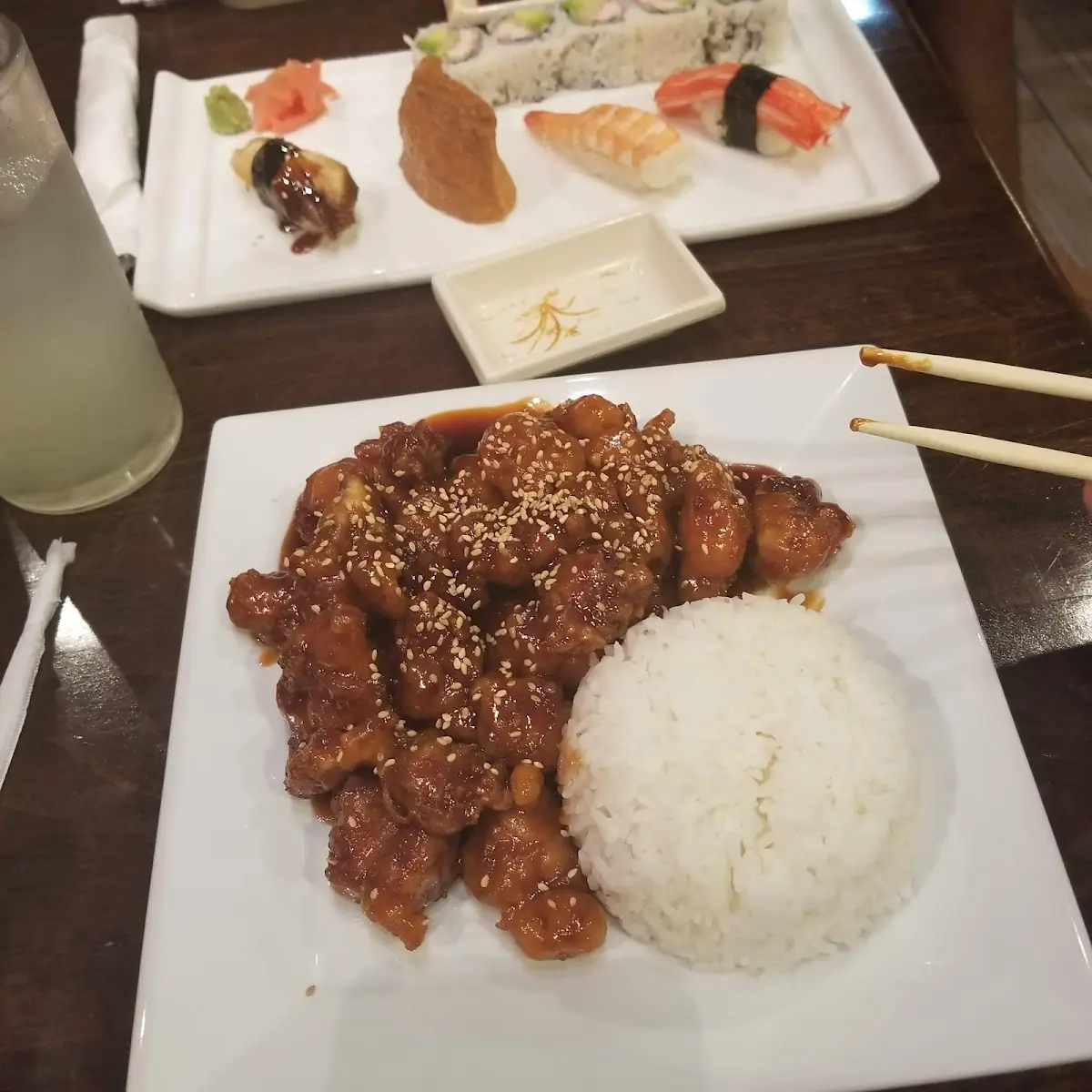 Sesame Chicken with White Rice