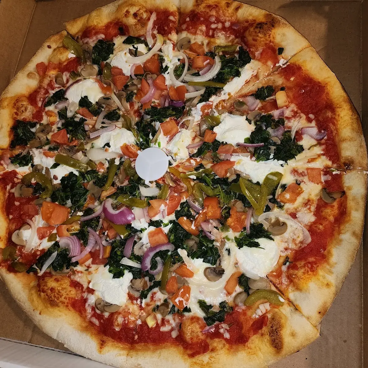 Veggie Pizza with Ricotta