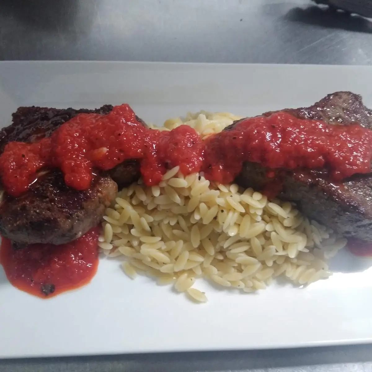 Lamb Chops with Orzo