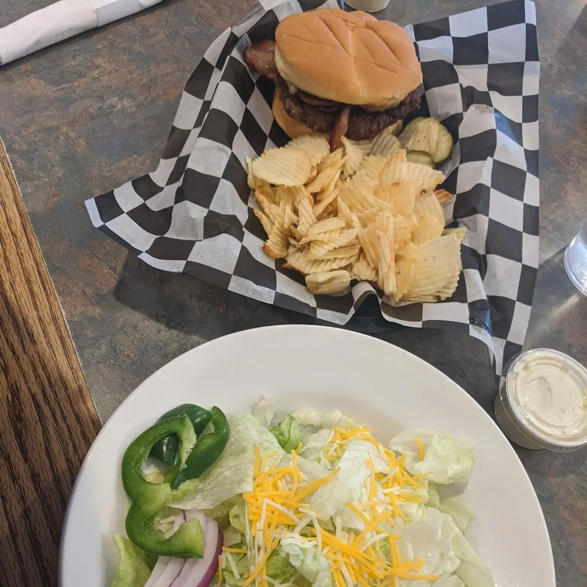 Side Salad and Chips