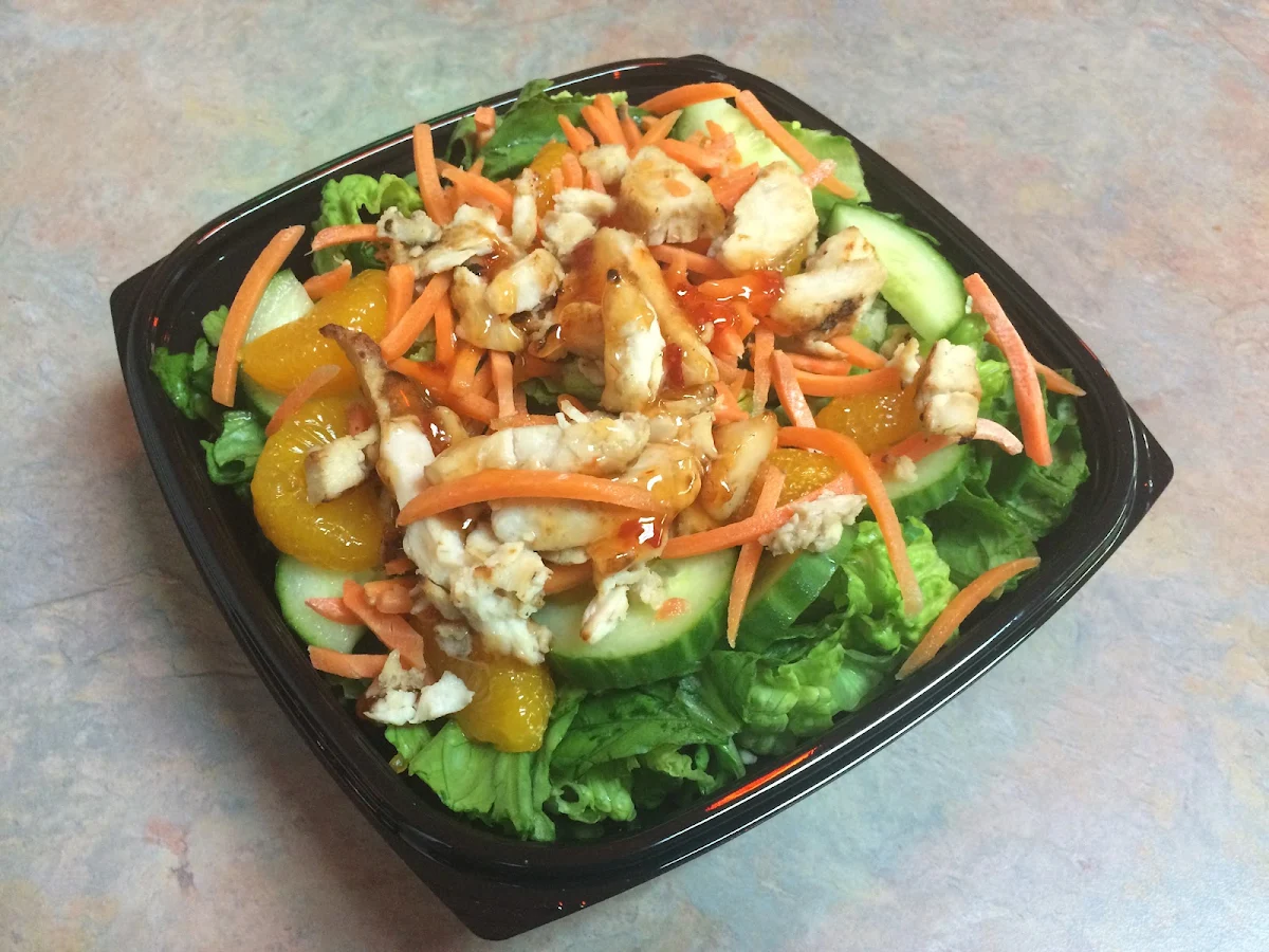 Asian Chicken Delight Salad, Pizza Pizza