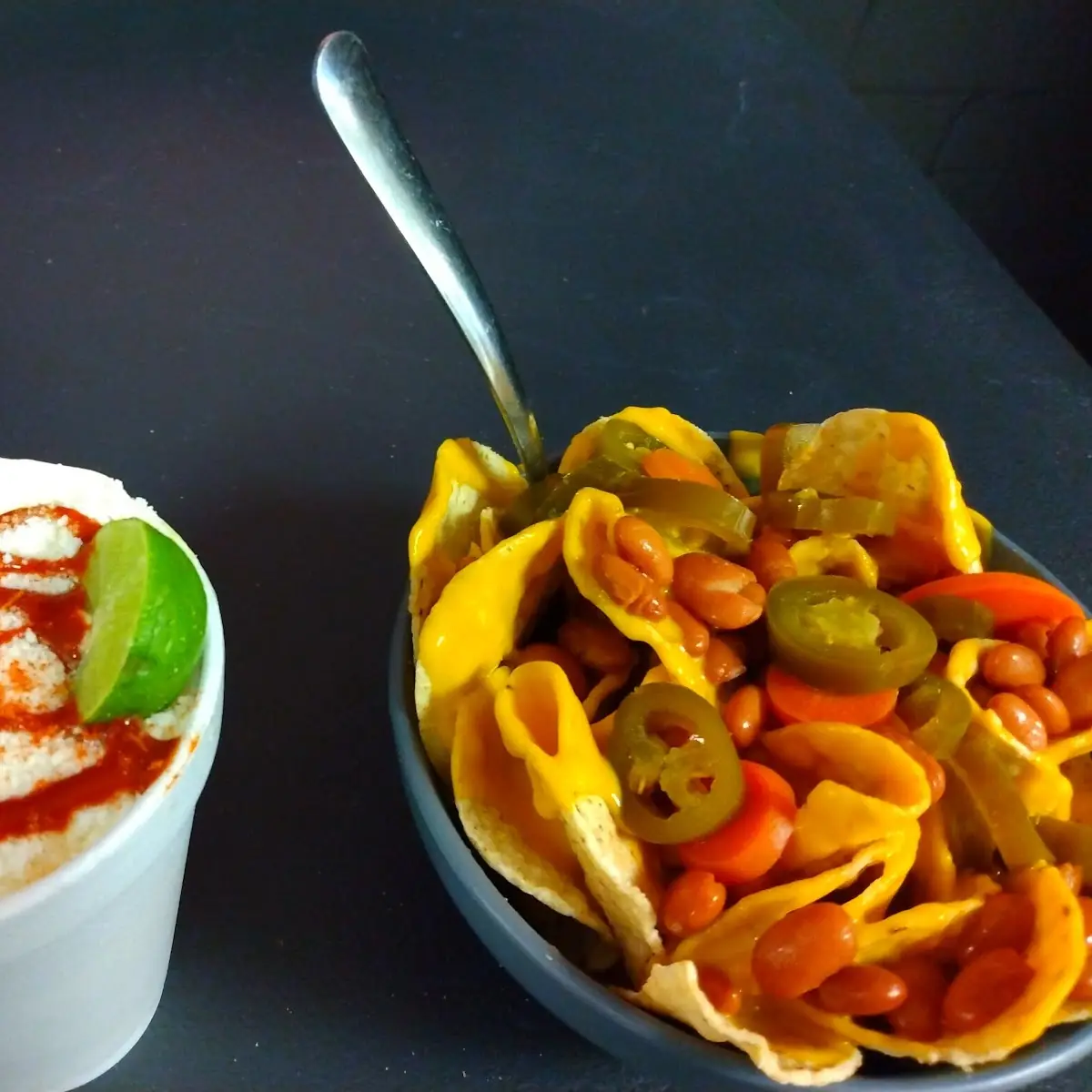 Corn in the Cup Elote En Vaso & Nachos