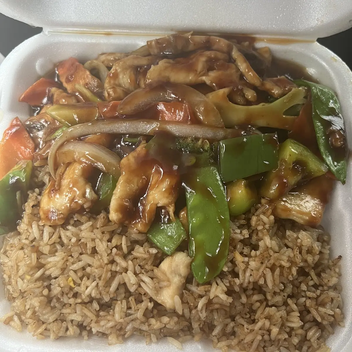 Shrimp Pork Chicken with Garlic Sauce