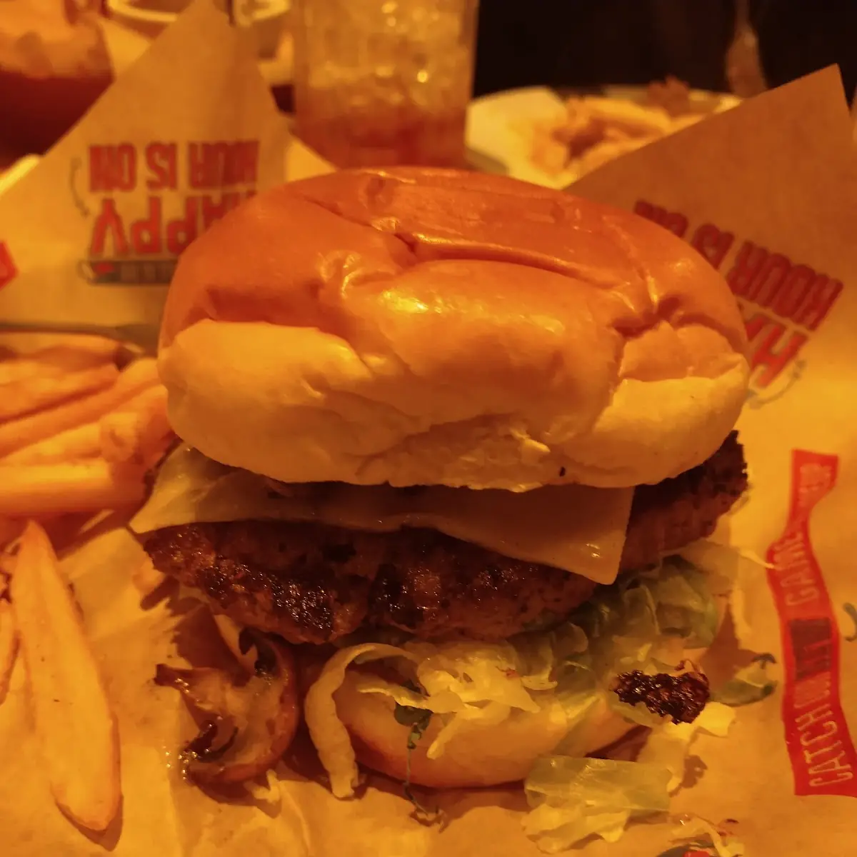 Cheese Burger and Fries