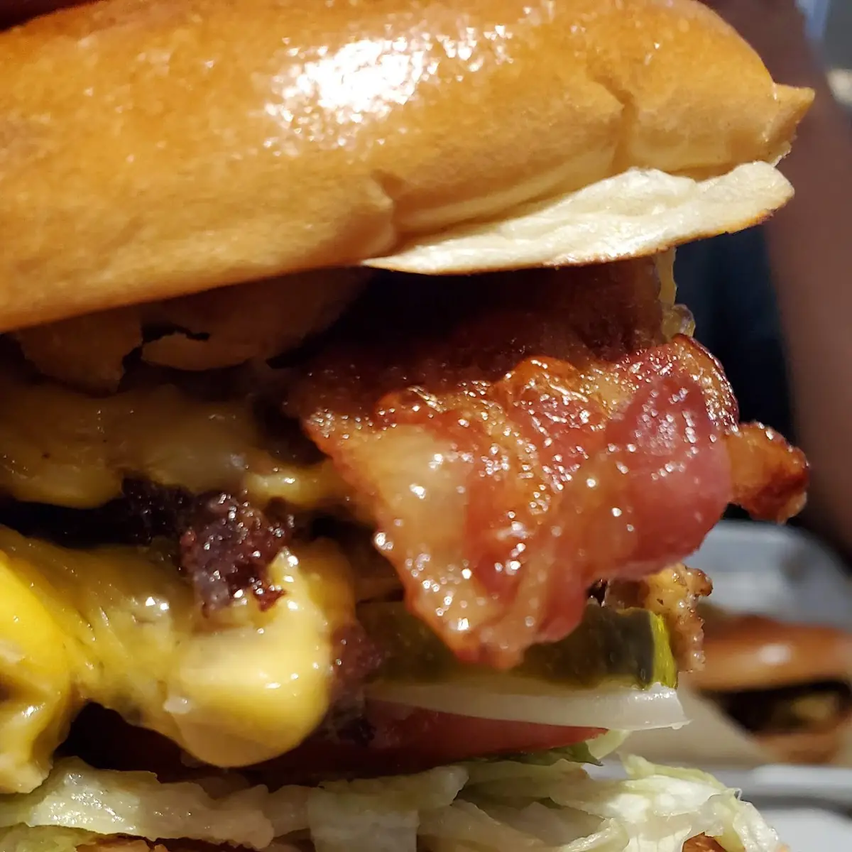 Cheese Curd Bacon Burger