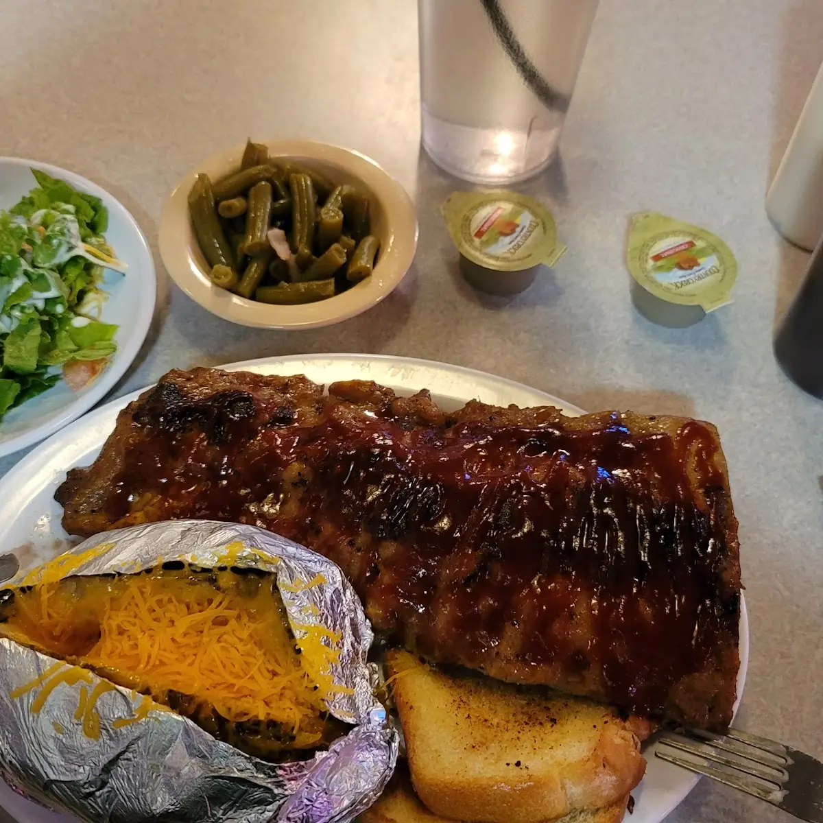 Half Slab Ribs with House Salad