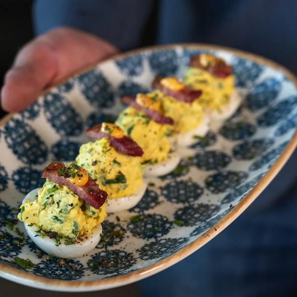 Deviled Eggs with Bacon