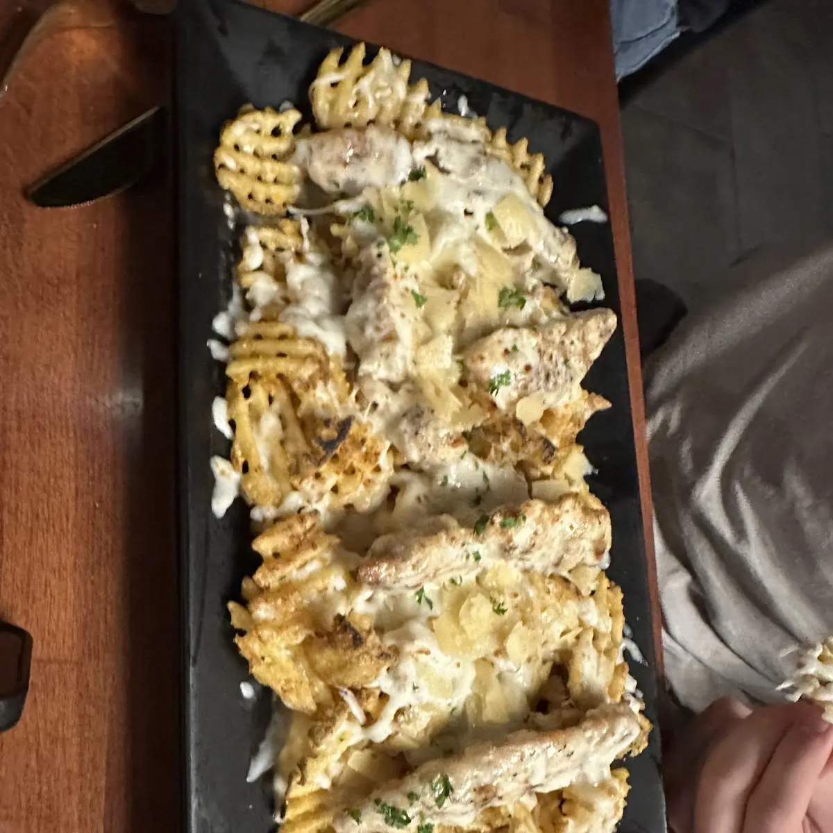 Chicken Alfredo Fries