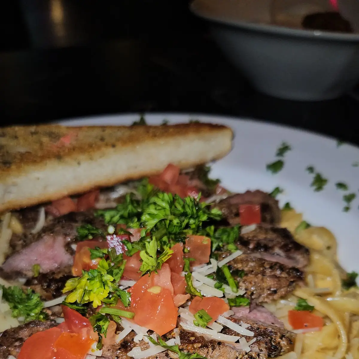 Grilled Ribeye Steak Pasta