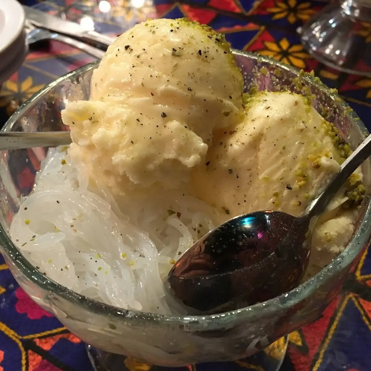 Desert Rose Water Noodles and Ice Cream