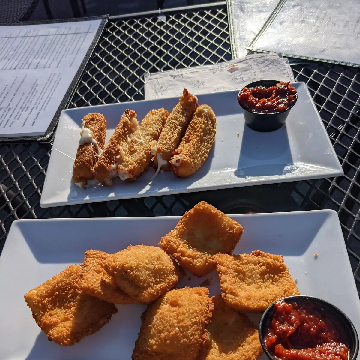 Fried Ravioli and Mozzarella Sticks