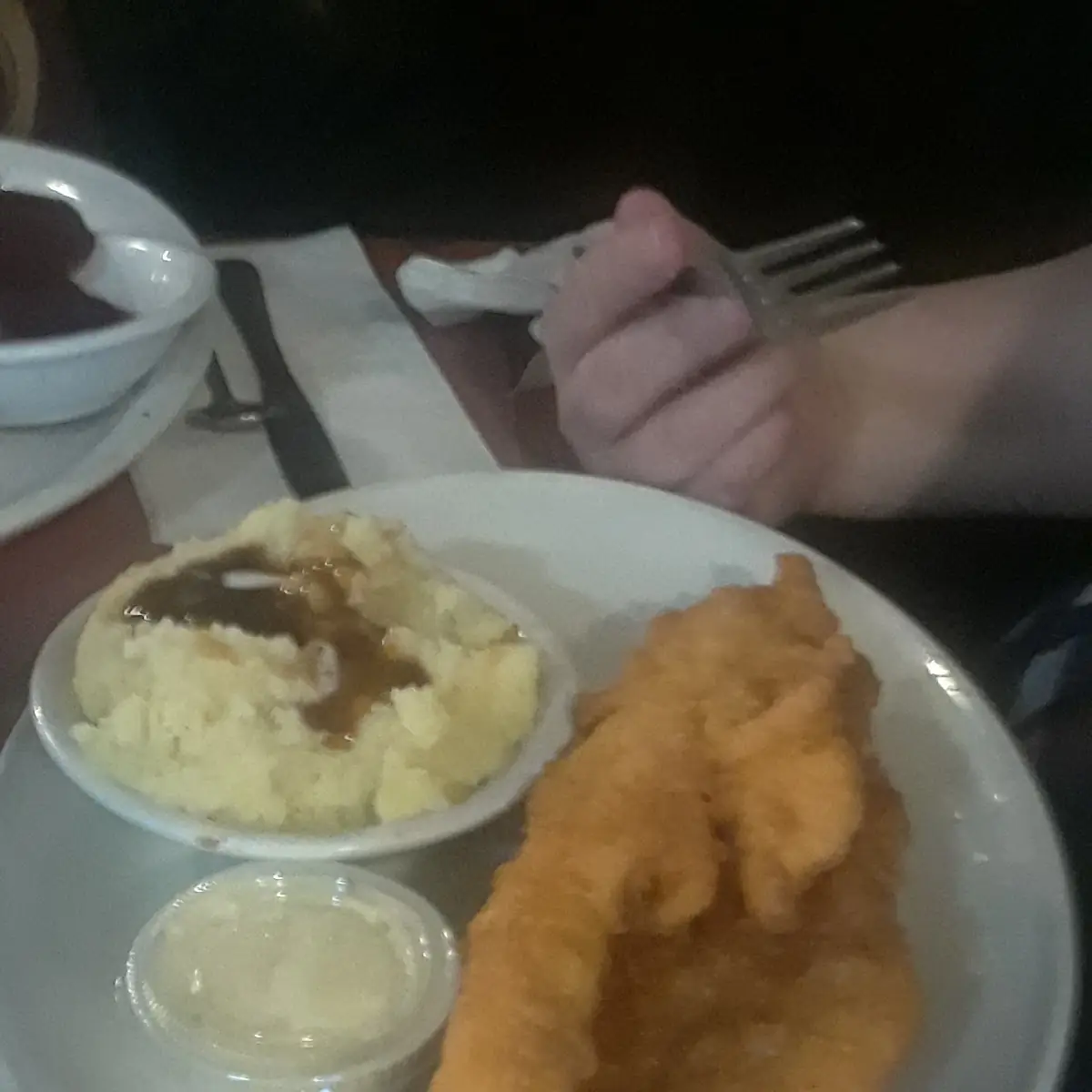 Fish and Chips Mashed Potatoes and Gravy