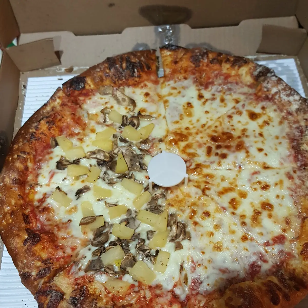 Burnt Pizza Bottom Was Charcoal