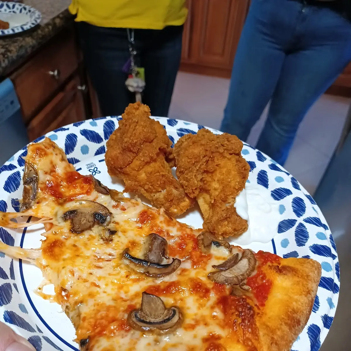 Mushroom Pizza Chicken Wings