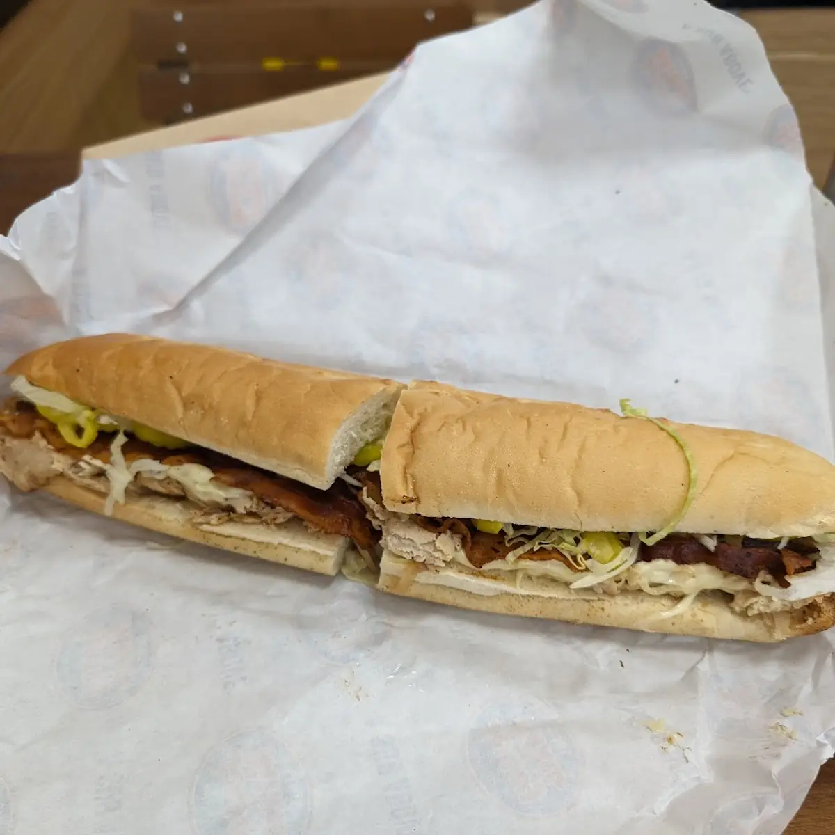 Giant Chicken Bacon Ranch Sandwich