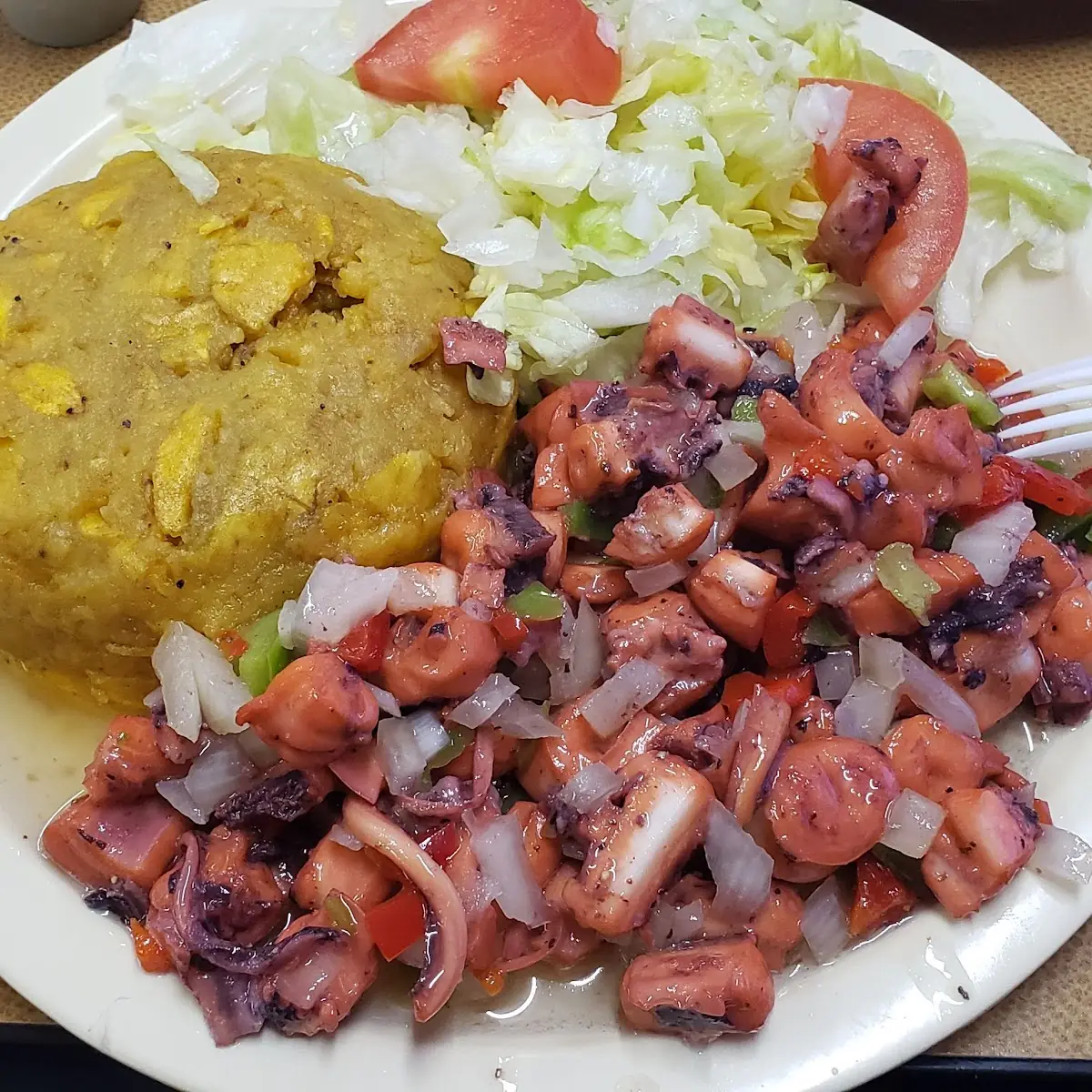 Mofongo with Octopus Salad