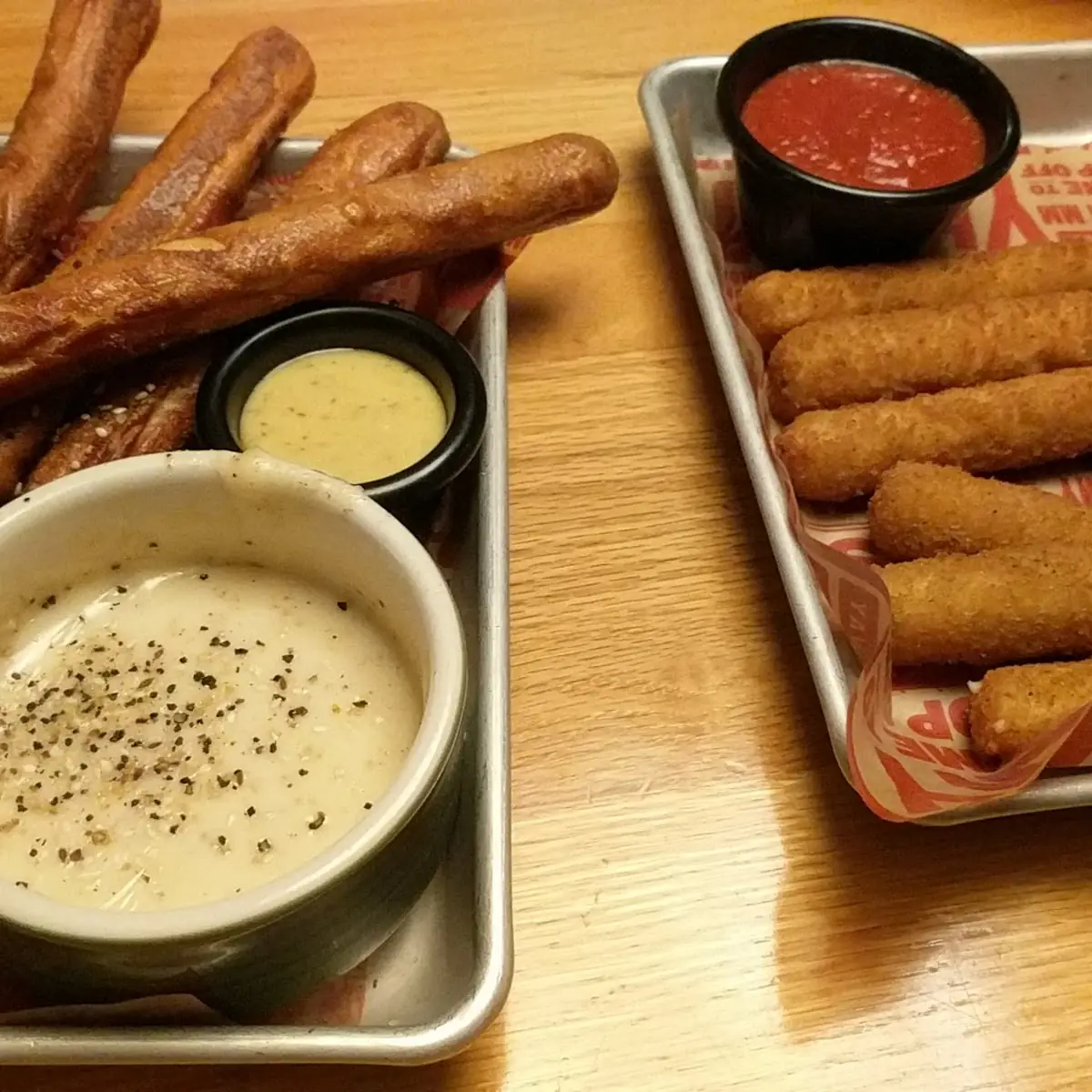 Brew Pub Pretzel Sticks and Mozzarella Cheese Sticks