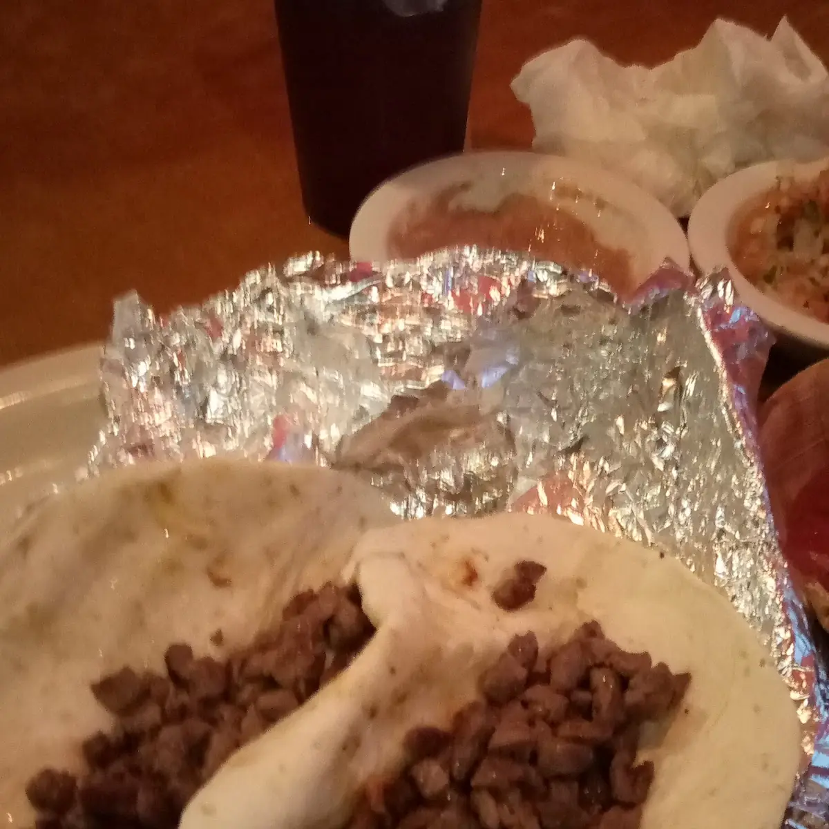 One Taco One Beef Burrito