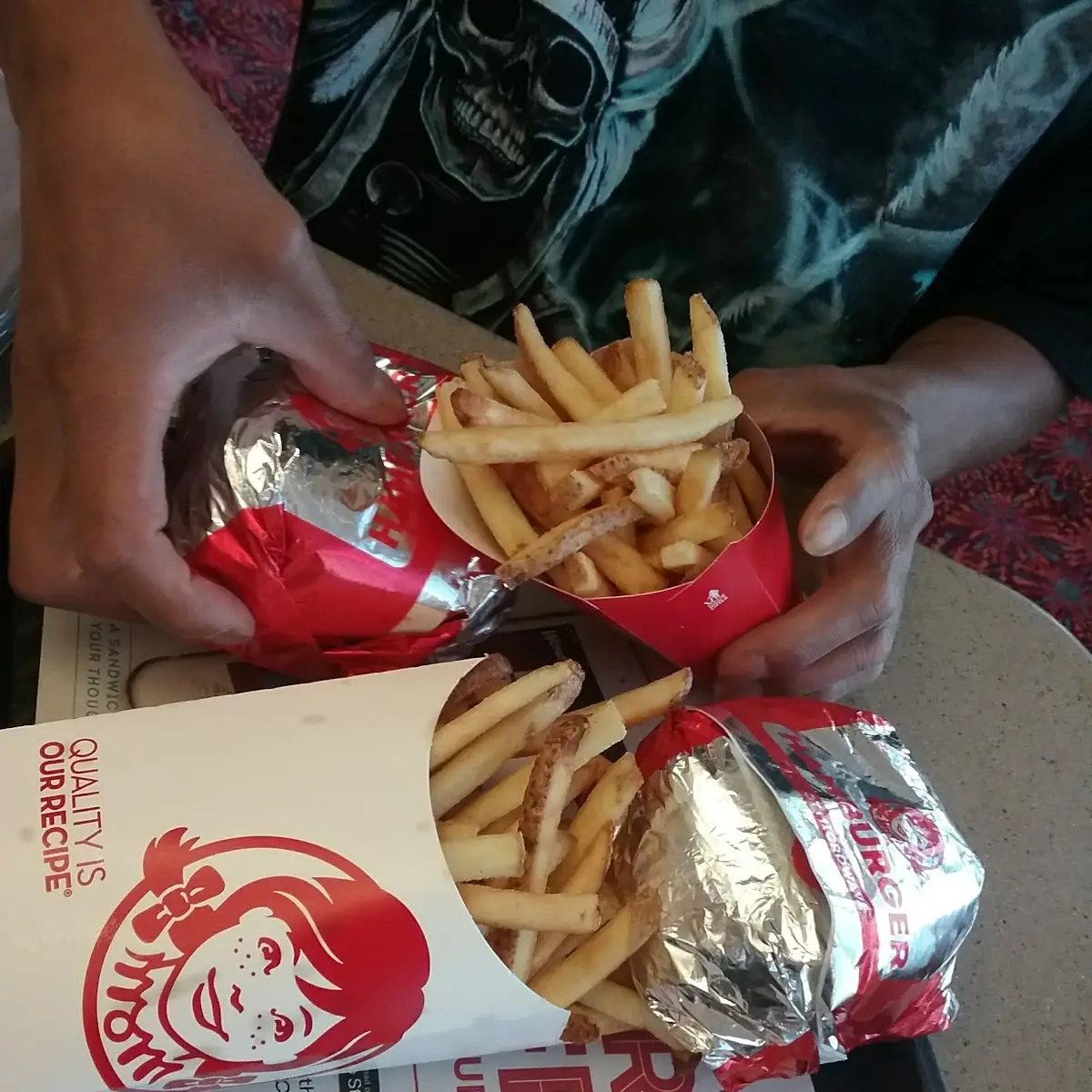 Cheese Burger and Fries