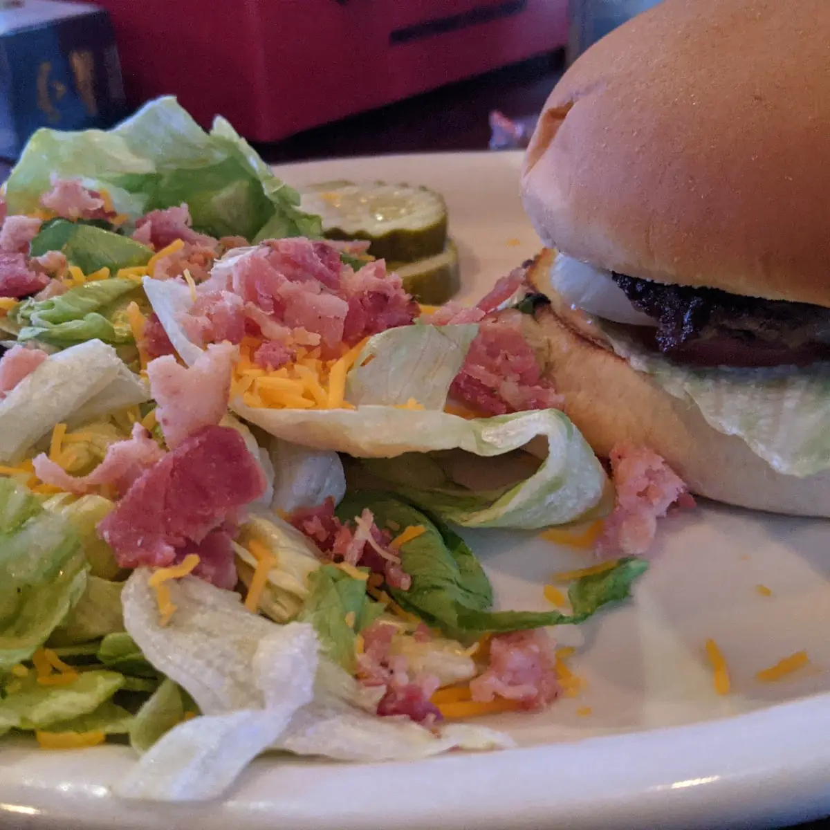 Monster Burger with Salad