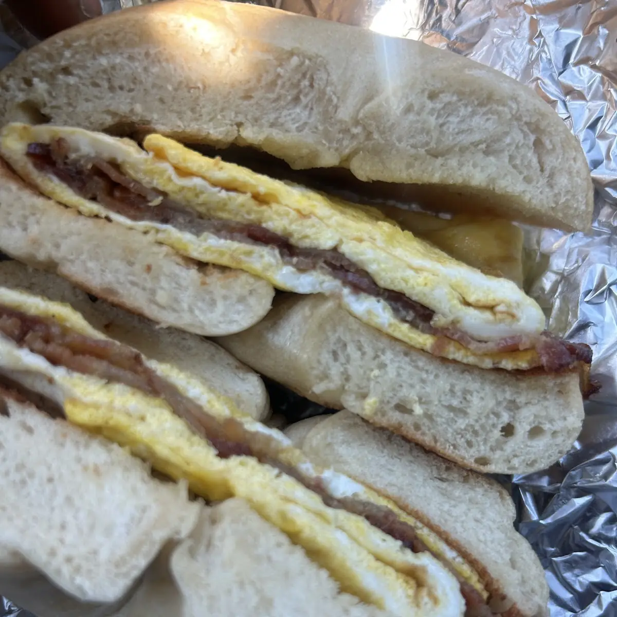 Plain Bagel with Bacon and Egg