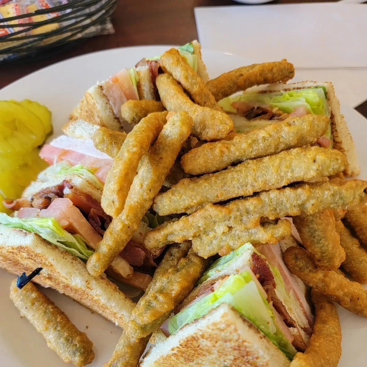 Club Sandwich & Fried Green Beans