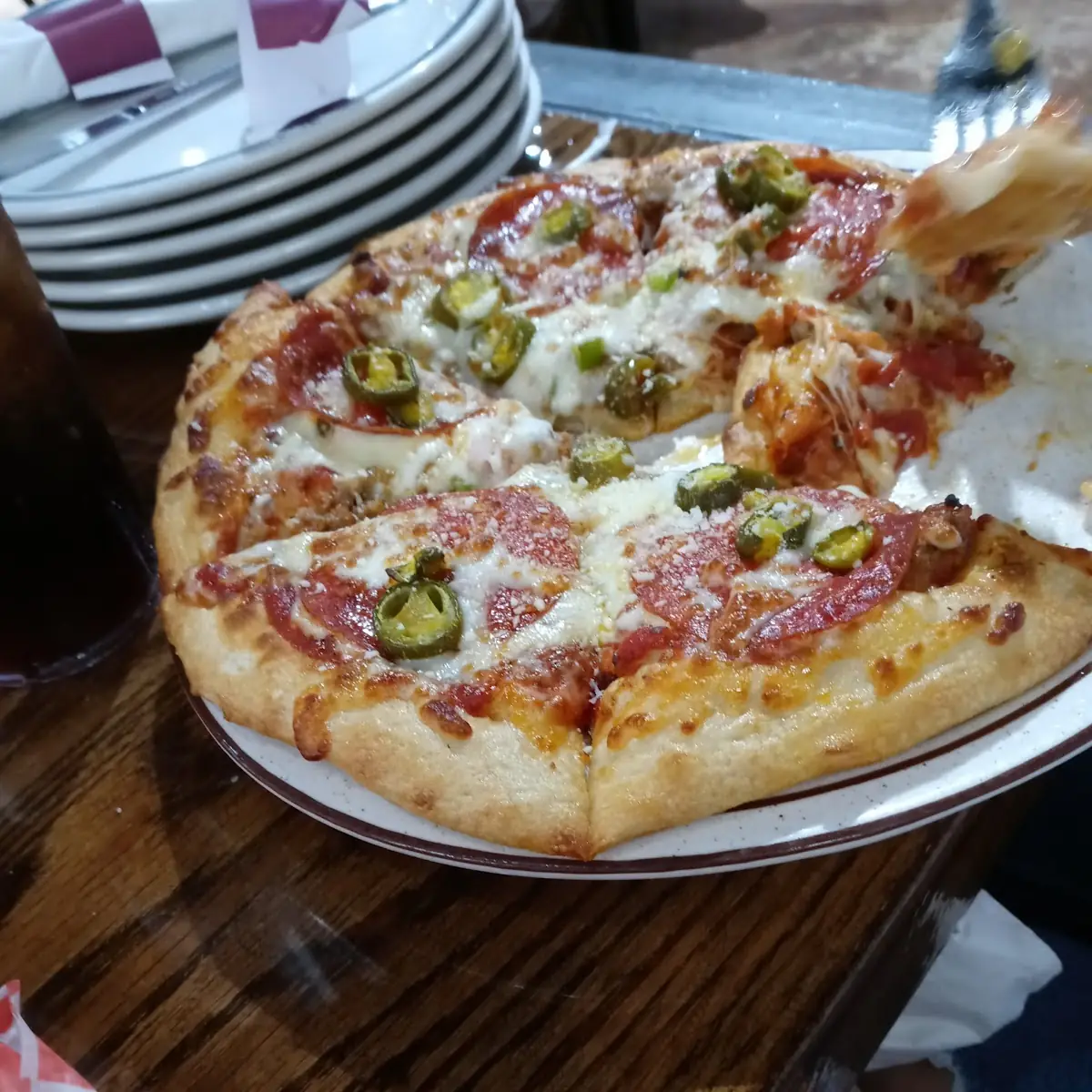 Pepperoni Pizza with Jalapenos