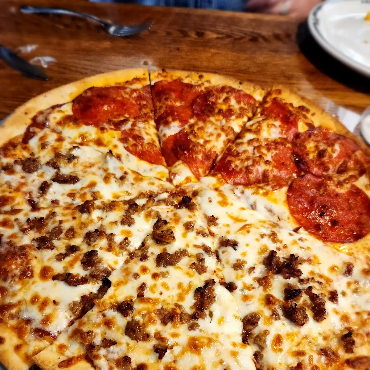 Sausage and Pepperoni Thin Crust