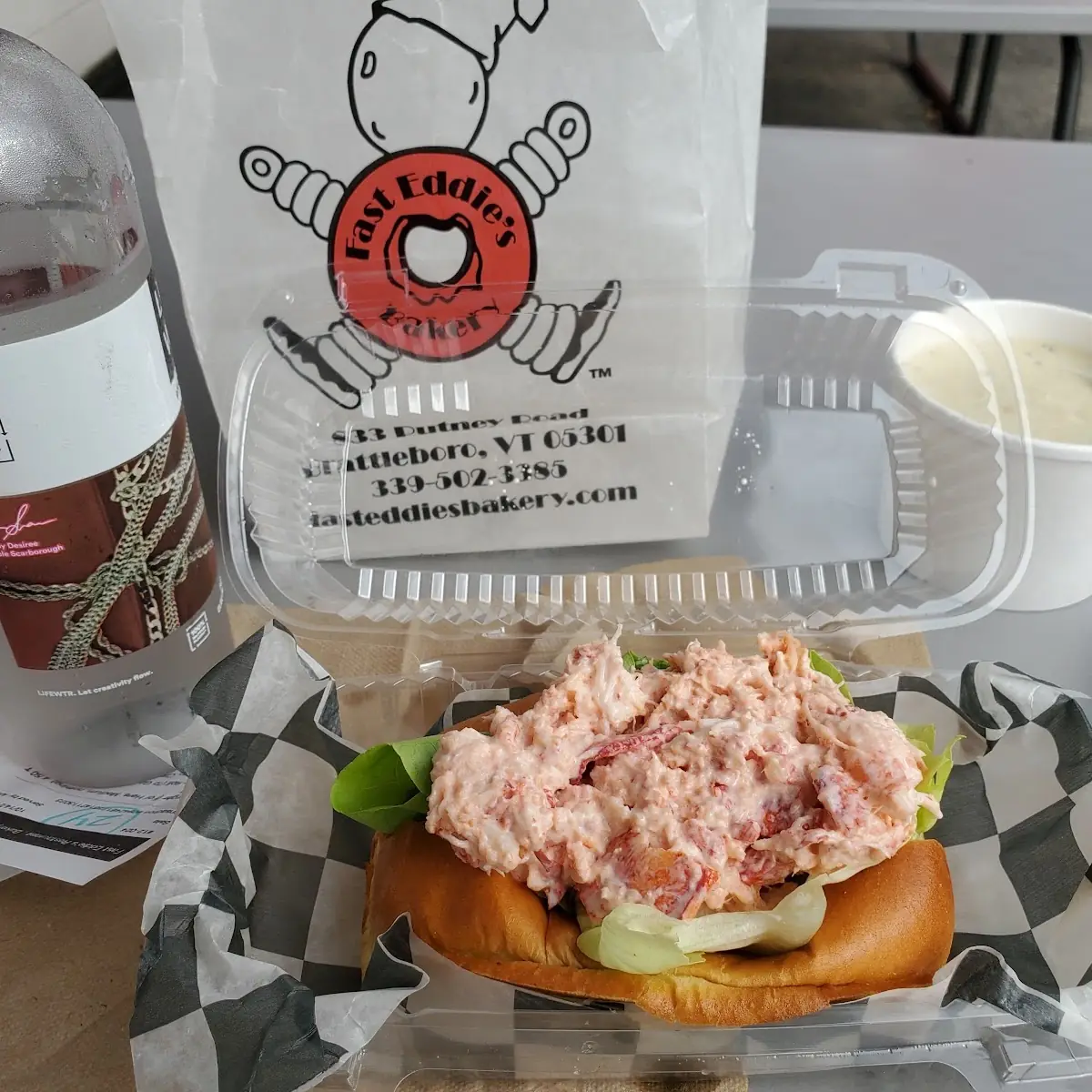 Lobster Roll and Clam Chowder