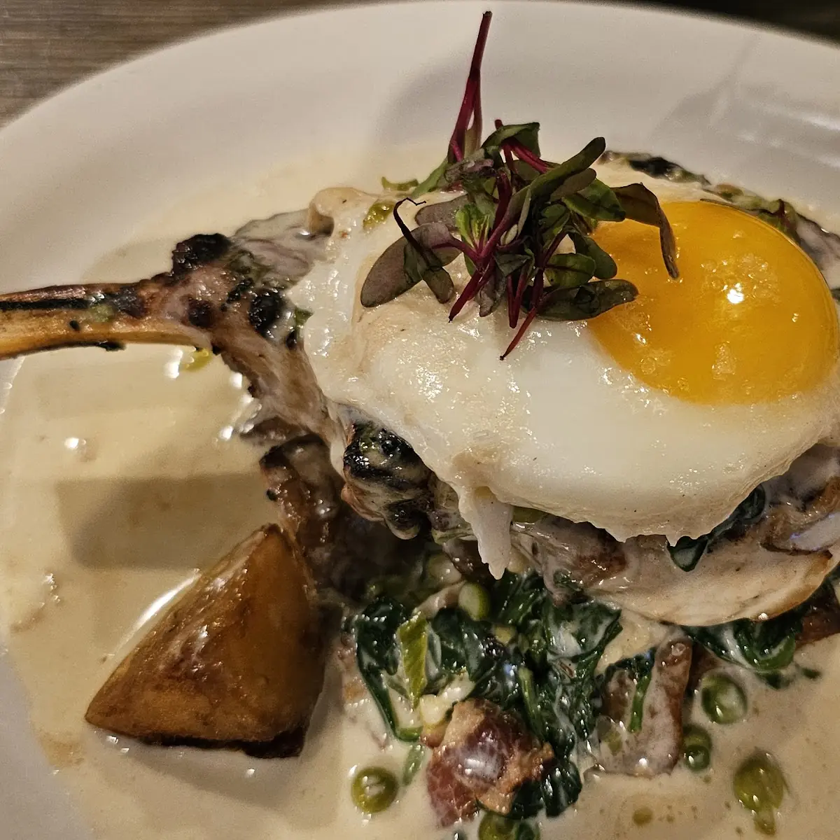 Pork Chop Carbonara