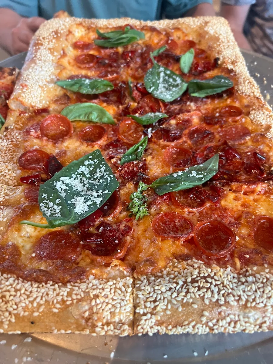 Pepperoni Pizza with Sesame Crust