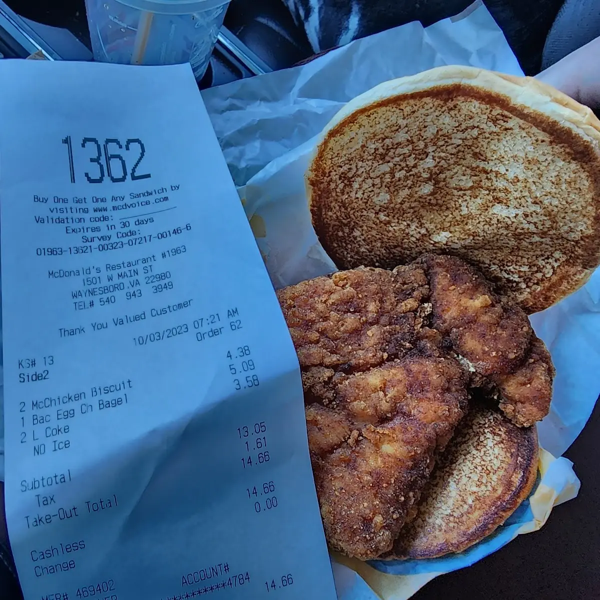 Mcmicrowaved Day Before Chicken Sandwich
