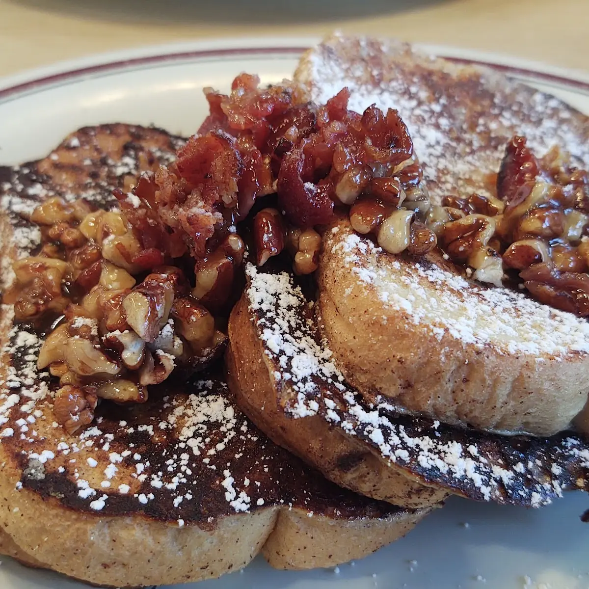 Bacon Pecan Caramel French Toast
