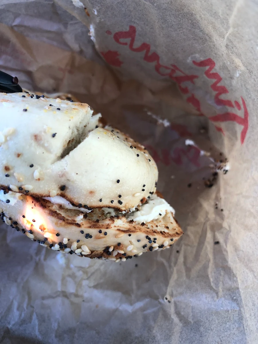 Everything Bagel Double Toasted with Cream Cheese, Tim Hortons