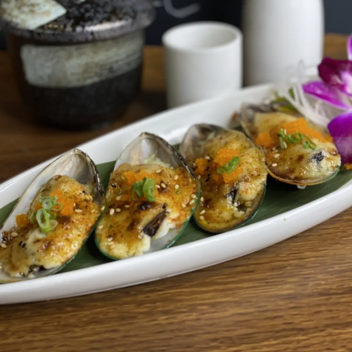 Baked Green Mussels 4pcs