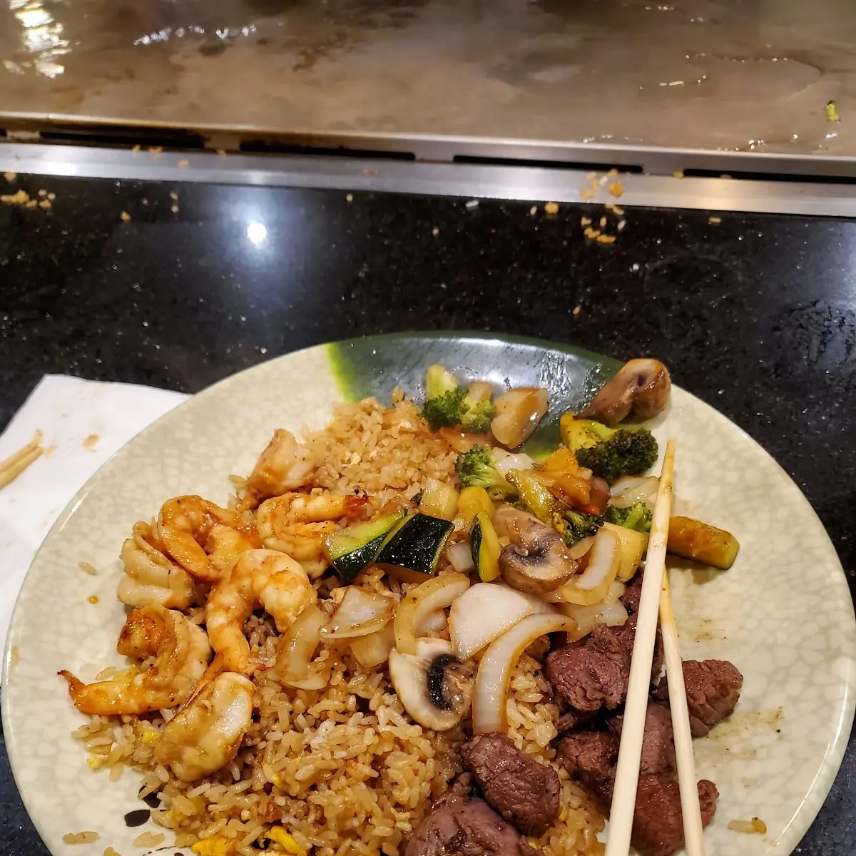 Hibachi Filet Mignon and Chicken