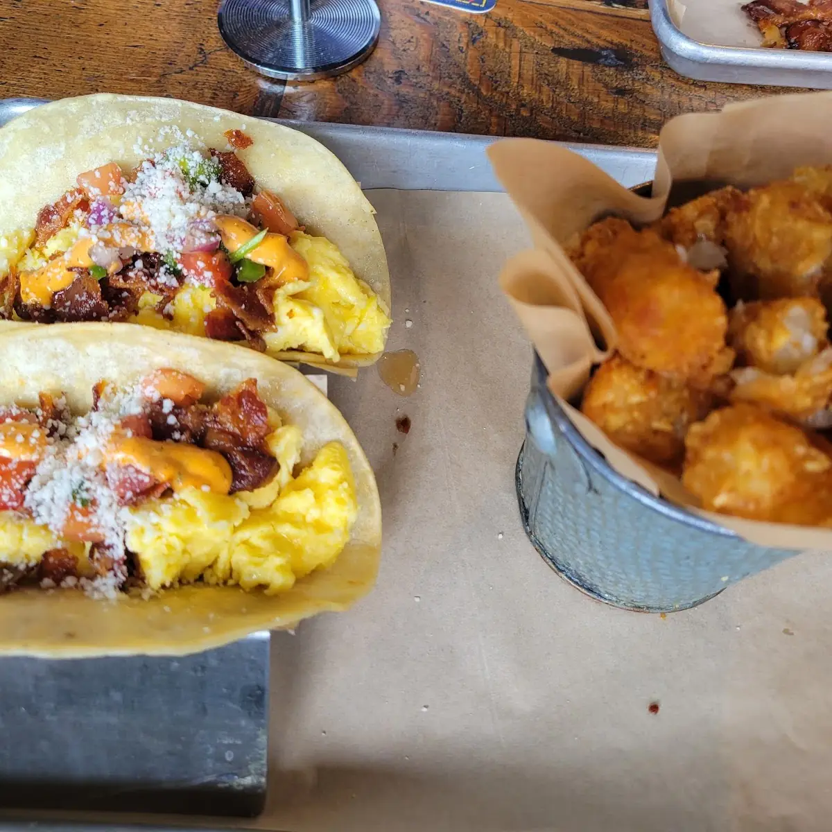 Breakfast Tacos with Tots