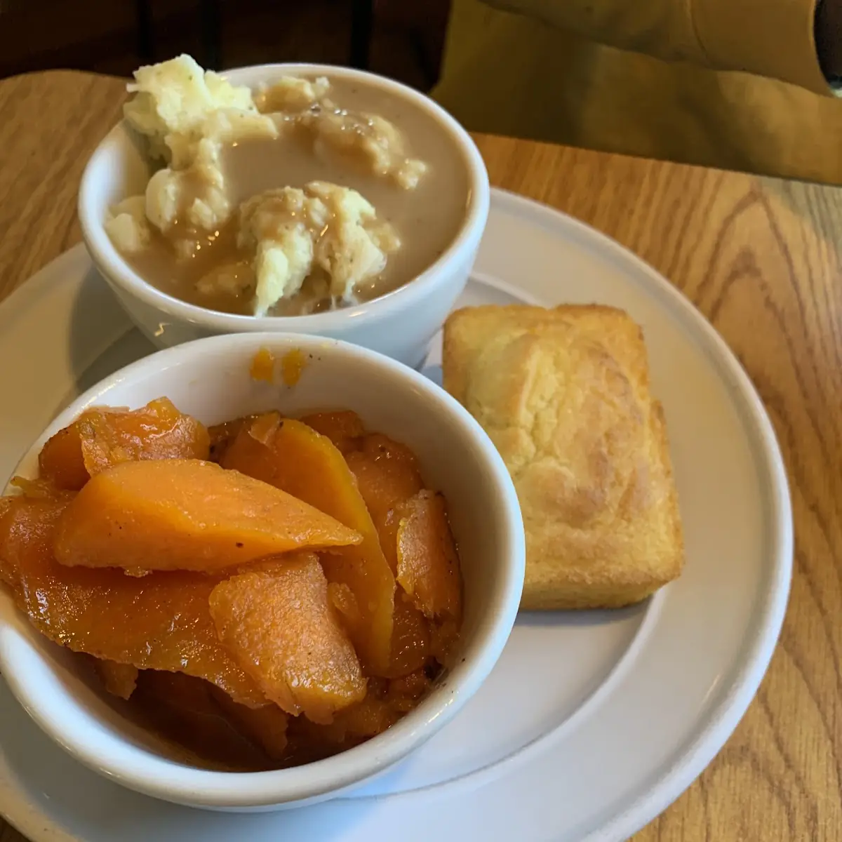 Yams Mashed Potatoes and Gravy Cornbread on the Side